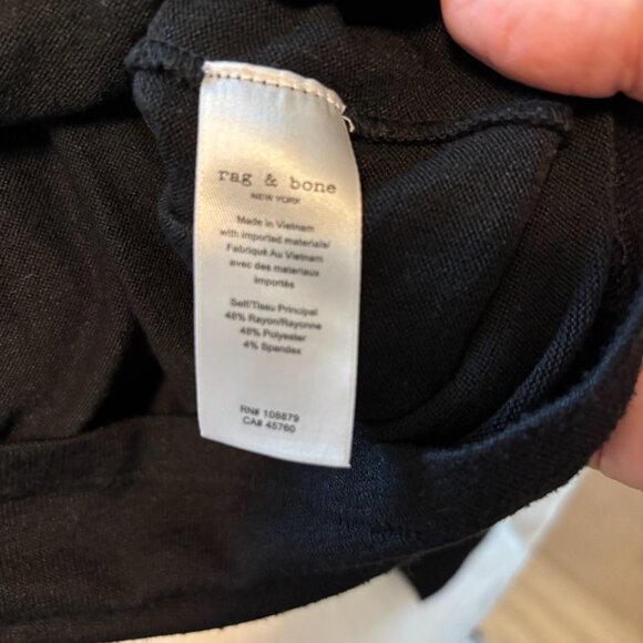 rag & bone, The Knit Long Sleeve Tee, Black, XS - Picture 9 of 9